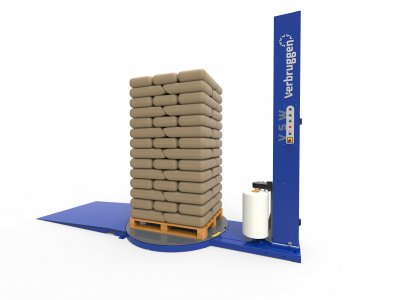 Wikkelmachine voor palletiseermachines van Verbruggen Palletizing Solutions