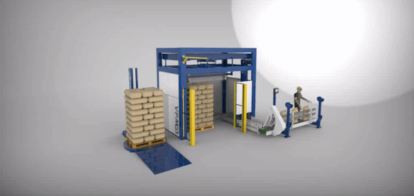 360-graden 3D-afbeelding van de VPM-5 van Verbruggen Palletizing Solutions