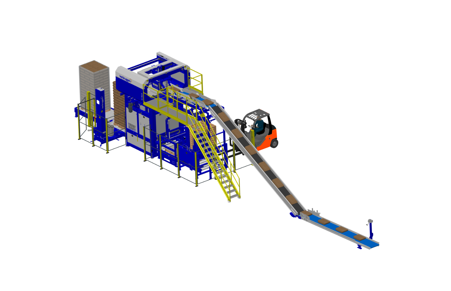 3D Afbeelding 3: VMP-14 Palletiseermachine voor zakken van Verbruggen Palletizing Solutions