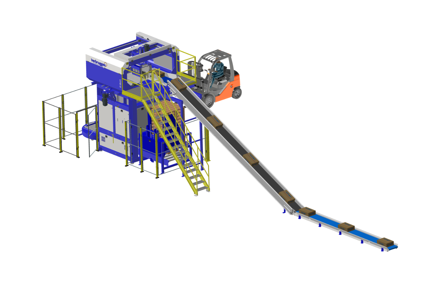 3D Afbeelding 2: VMP-8 Palletiseermachine voor zakken van Verbruggen Palletizing Solutions