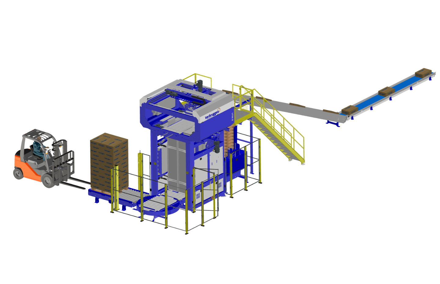 3D Afbeelding 3: VMP-8 Palletiseermachine voor zakken van Verbruggen Palletizing Solutions