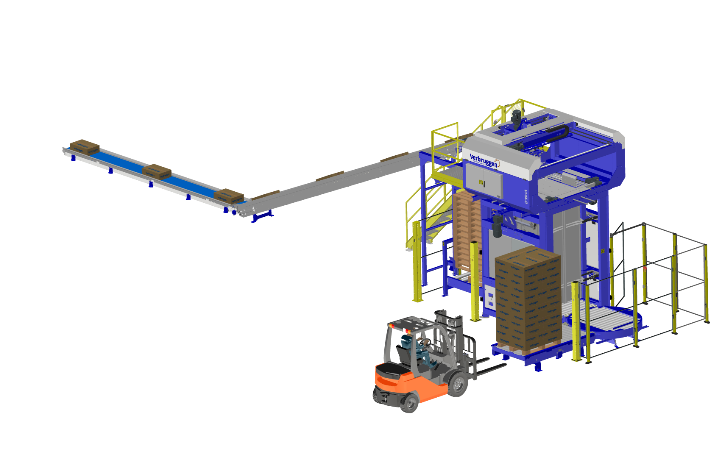 3D Afbeelding 4: VMP-8 Palletiseermachine voor zakken van Verbruggen Palletizing Solutions