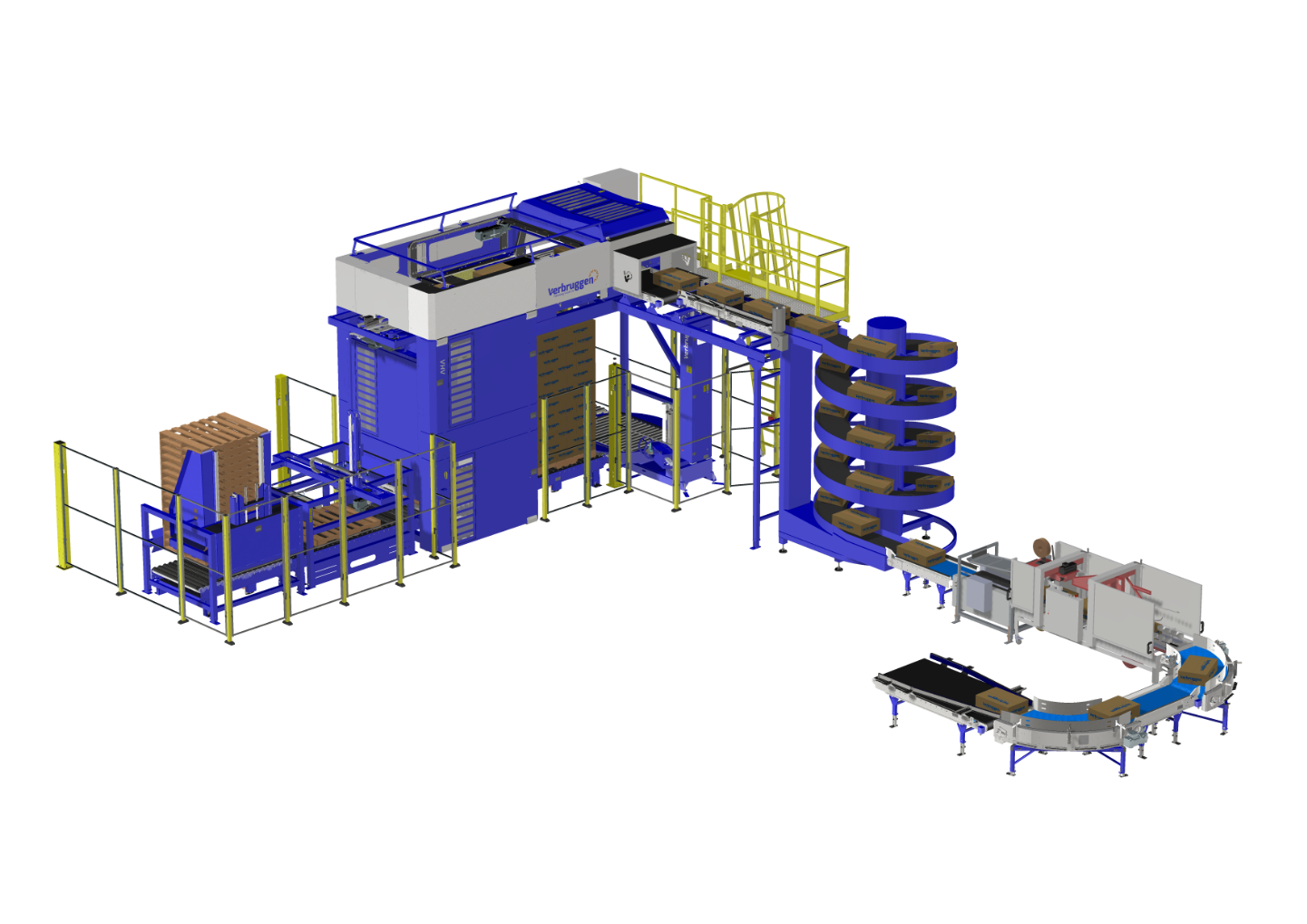 3D Afbeelding 1: VPM-ACP Palletiseermachine van Verbruggen Palletizing Solutions