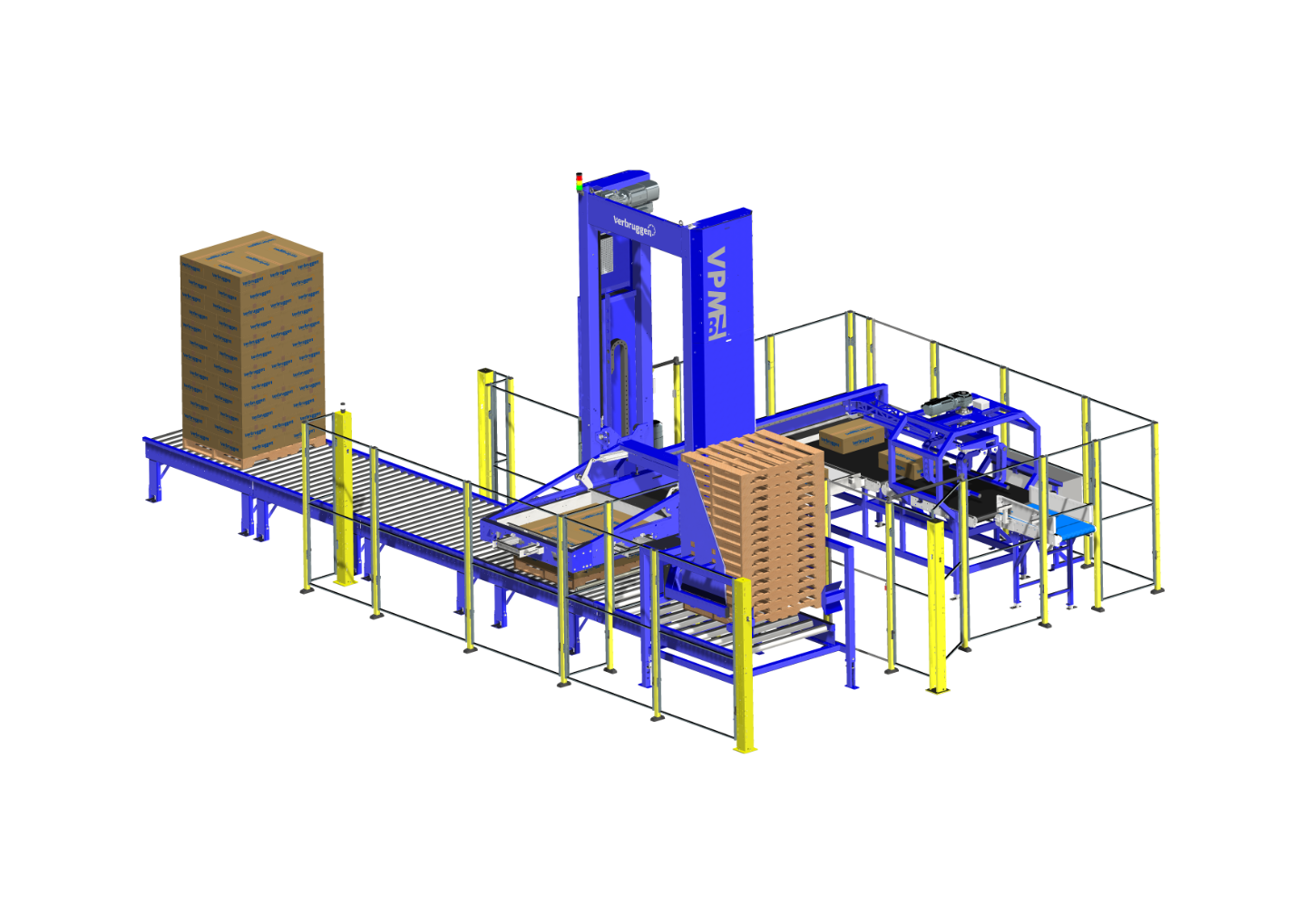 VPM-BL Automatic box palletizer for stacking boxes and cartons by Verbruggen Palletizing Solutions