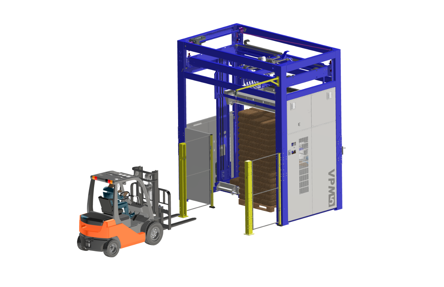 3D Afbeelding 1: VMP-5 Palletiseermachine voor zakken van Verbruggen Palletizing Solutions