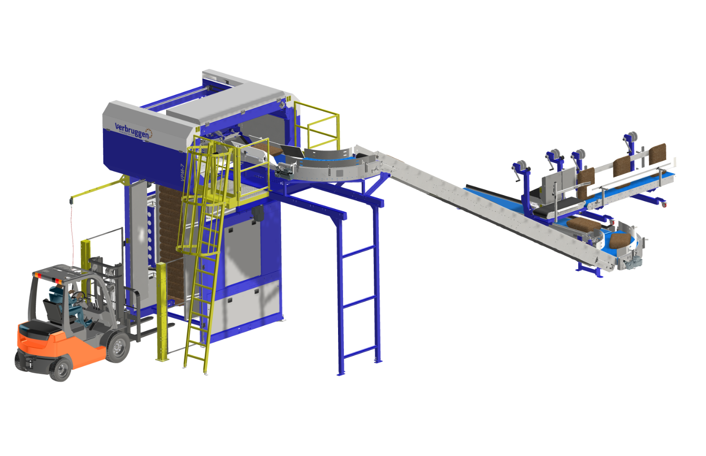 VPM-7 palletiseermachine voor zakken van Verbruggen Palletizing Solutions