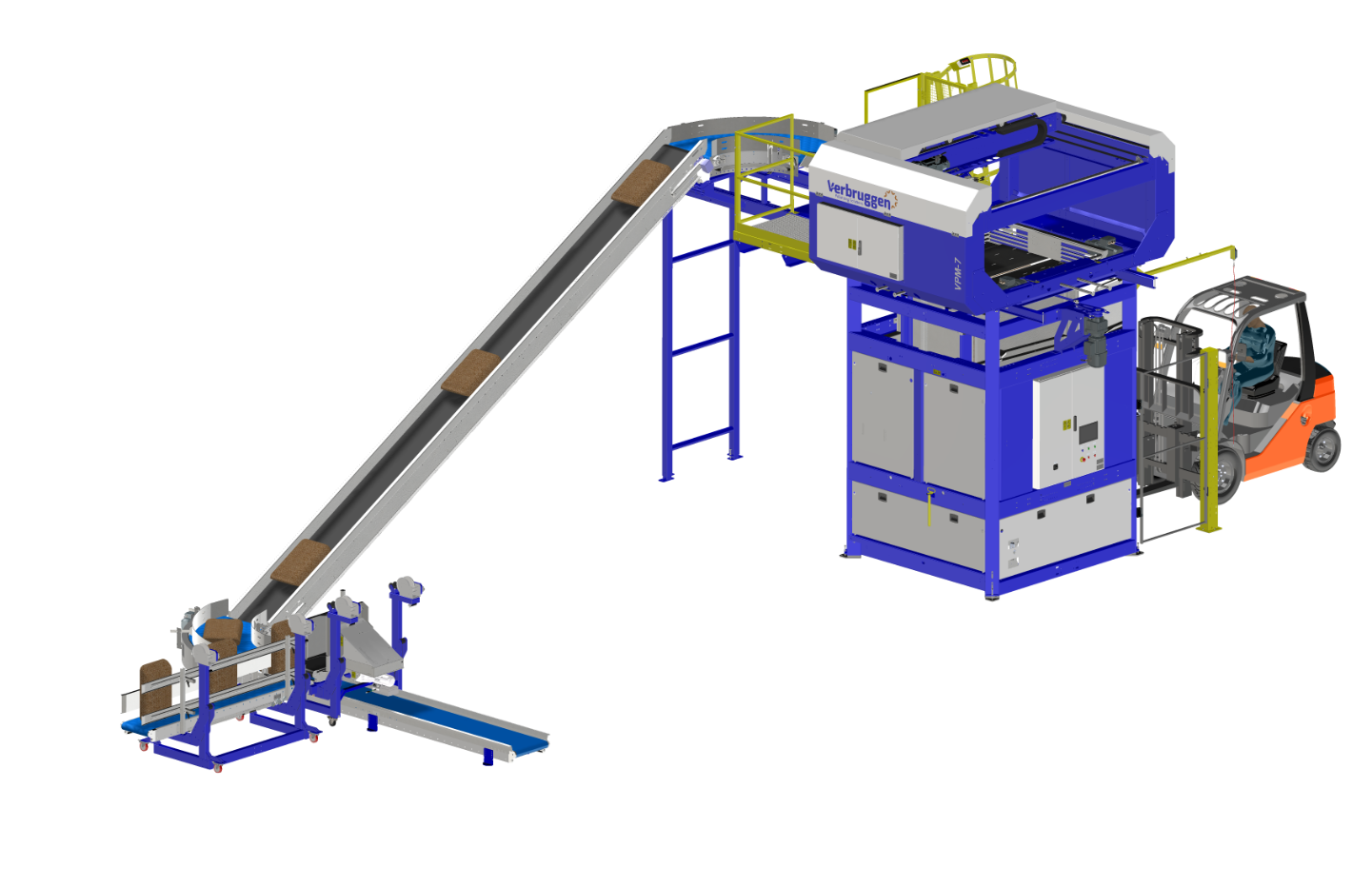 3D Afbeelding 3: VMP-7 Palletiseermachine voor zakken van Verbruggen Palletizing Solutions