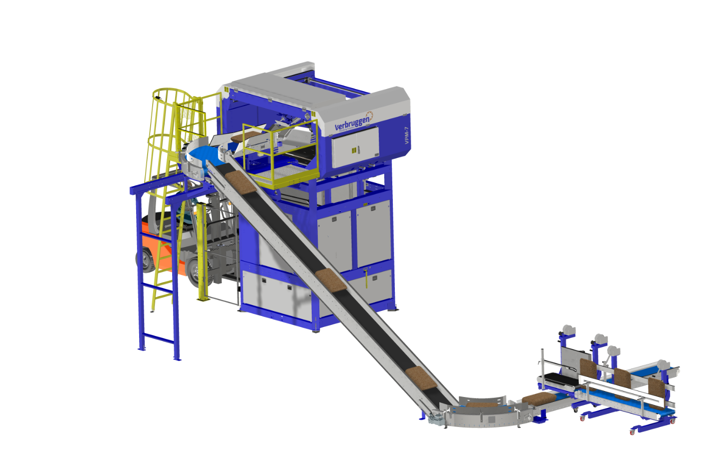 3D Afbeelding 4: VMP-7 Palletiseermachine voor zakken van Verbruggen Palletizing Solutions